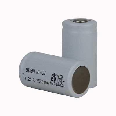 Hochtemperatur Wiederaufladbare NI-Cd C 1,2 V 2,5 Ah Batteriezellen für Notbeleuchtung